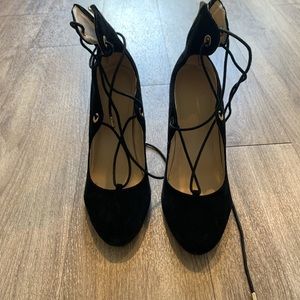Marc Fisher black suede pumps